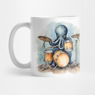 Octopus Playing Drums, Gift for Octopus Lover, Cute Octopus Gift Mug